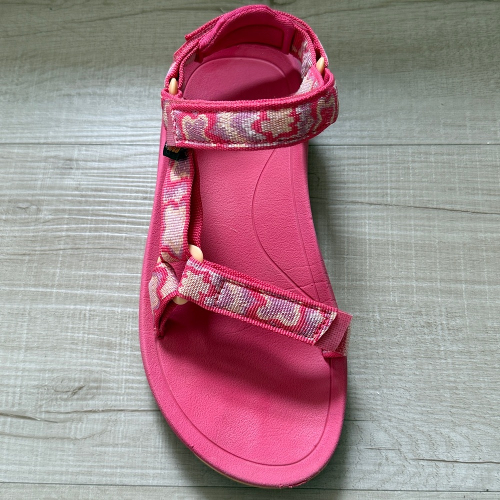Teva - Kid’s Hurricane XLT Sandals - Neon Floral Lilies, size 3 - Picture 2 of 5